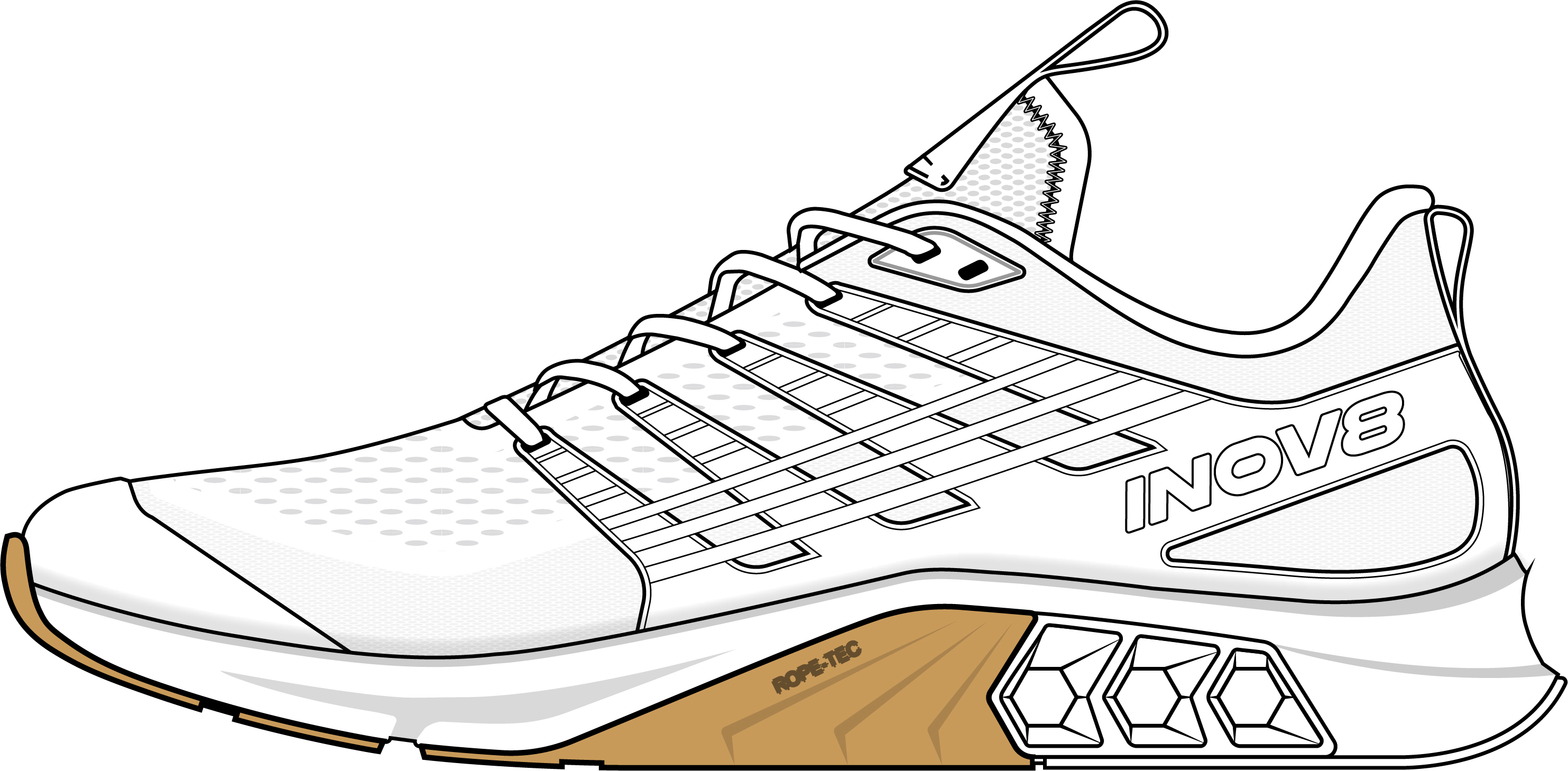 Image Inov8  F-Lite Max  Homme BLANC/GUM M8.5